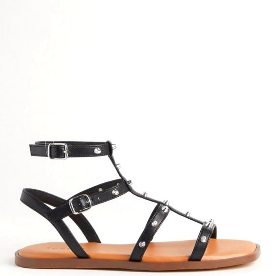 Torrid 7ww Nwot Studded Gladiator Sandal Black